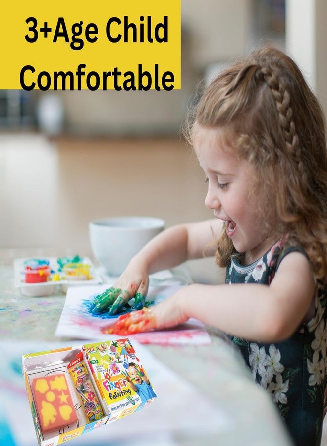 Fun4you Finger Hand Paint Color Kit for Kids 6 Washable Colours Wooden Spatula Painting Book Sheets Safe & Non-Toxic Craft Set for Age 3+ For Boy Girl - Image 5